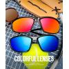 image:imageKALIYADI 4 Pack Polarized SunglassesMen Sports Sunglasses Mens Sunglasses UV Protection for Fishing Driving CyclingAa02blackIce BlueDark BlueRed