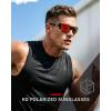 image:imageKALIYADI 4 Pack Polarized SunglassesMen Sports Sunglasses Mens Sunglasses UV Protection for Fishing Driving CyclingB01blackRed