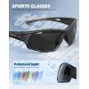 image:imageKALIYADI 4 Pack Polarized SunglassesMen Sports Sunglasses Mens Sunglasses UV Protection for Fishing Driving CyclingC01blackDark BlueRed