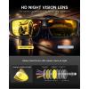image:imageKALIYADI NightVisionGlasses FitOverGlasses WrapAround Glasses Anti Glare Night Driving Glasses for men women HD LensZ04wine Red GradientNight Vision