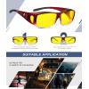 image:imageKALIYADI NightVisionGlasses FitOverGlasses WrapAround Glasses Anti Glare Night Driving Glasses for men women HD LensZ04wine Red GradientNight Vision