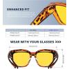 image:imageKALIYADI NightVisionGlasses FitOverGlasses WrapAround Glasses Anti Glare Night Driving Glasses for men women HD LensZ09leopardNvleopardNvleopardNv