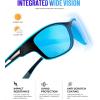 image:imageKALIYADI Polarized Sunglasses for Men Sports Sun Glasses for Driving Cycling Fishing with UV protectionMatte BlackIce BlueDark Blue