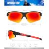 image:imageKALIYADI Sports Sunglasses for Men Polarized Sun Glasses for Men Women Youth Baseball Softball with UV Protection3 Packs BlackBlue GreenRed