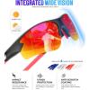 image:imageKALIYADI Sports Sunglasses for Men Polarized Sun Glasses for Men Women Youth Baseball Softball with UV Protection3 Packs BlackBlue GreenRed