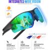 image:imageKALIYADI Sports Sunglasses for Men Polarized Sun Glasses for Men Women Youth Baseball Softball with UV Protection3 Packs BlackPurplish RedBlue Green