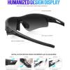 image:imageKALIYADI Sports Sunglasses for Men Polarized Sun Glasses for Men Women Youth Baseball Softball with UV Protection3 Packs BlackPurplish RedBlue Green