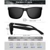 image:imageKALIYADI Sunglasses Men Polarized Sun glasses for Mens Womens Classic Matte Black Frame UV Protection 3pack3 Pack BlackBlackDrak Blue