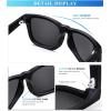 image:imageKALIYADI Sunglasses Men Polarized Sun glasses for Mens Womens Classic Matte Black Frame UV Protection 3pack3 PackblackBlack StripedCarbon Plaid
