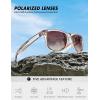 image:imageKALIYADI Sunglasses Men Polarized Sun glasses for Mens Womens Classic Matte Black Frame UV Protection 3packBlack  Gradient Brown  Crystal Brown  Pink