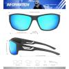 image:imageKALIYADI SunglassesMen Polarized Sports Sunglasses Mens Sunglasses Polarized UV Protection Driving Running Cycling OutdoorC02ice Blue