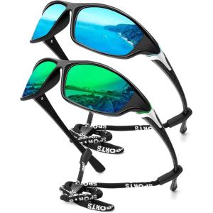 image:imageKALIYADI 4 Pack Polarized SunglassesMen Sports Sunglasses Mens Sunglasses UV Protection for Fishing Driving CyclingB03ice BlueGreen