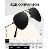 image:imageKALIYADI Classic Aviator Sunglasses for Men Women Driving Sun glasses Polarized Lens UV BlockingD Black