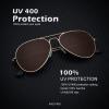 image:imageKALIYADI Classic Aviator Sunglasses for Men Women Driving Sun glasses Polarized Lens UV BlockingF 3 Pack Blackish GreenBrownSilvery Black