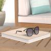 image:imageKALIYADI Classic Polarized Sunglasses for Women Trendy Square Ladies Sun Glasses Shades Sparkling Frame UV400 Protection01 Glossy Black Frame Grey Lens