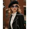 image:imageKALIYADI Classic Polarized Sunglasses for Women Trendy Square Ladies Sun Glasses Shades Sparkling Frame UV400 Protection01 Glossy Black Frame Grey Lens