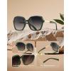 image:imageKALIYADI Classic Polarized Sunglasses for Women Trendy Square Ladies Sun Glasses Shades Sparkling Frame UV400 Protection02 Tawny Frame Tawny Lens