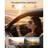 image:imageKALIYADI Classic Polarized Sunglasses for Women Trendy Square Ladies Sun Glasses Shades Sparkling Frame UV400 Protection02 Tawny Frame Tawny Lens