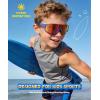 image:imageKALIYADI Kids Polarized Sunglasses YouthBaseballSunglasses Boys Girls Sport Running UV400 Protection Sun Glasses Age 614A06blackice Bluesilver
