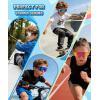 image:imageKALIYADI Kids Polarized Sunglasses YouthBaseballSunglasses Boys Girls Sport Running UV400 Protection Sun Glasses Age 614A06blackice Bluesilver