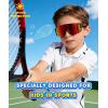 image:imageKALIYADI KidsSunglasses ToddlerSunglasses BoysGirls YouthSportSunGlasses Baseball Running UV400 Protection Age 614A06whiteDark BluewhiteRedwhiteIce Blue