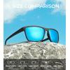 image:imageKALIYADI Mens SunGlasses Polarized SunglassesMen Classic Sunglasses with Ultraviolet Protection for Driving Fishing Golf05 BlackIce BlueDark BlueGreen