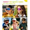 image:imageKALIYADI Polarized KidsSunglasses Sports SunglassesforKids Boys Girls Sun Glasses with UV400 for Running Cycling Age 614A06blackwhiteIce BluewhiteRed