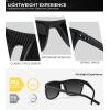 image:imageKALIYADI Polarized Sunglasses for Men Lightweight Sun Glasses with UV Protection for Driving Fishing Golf3 Pack BlackBlackBrown