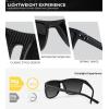 image:imageKALIYADI Polarized Sunglasses for Men Lightweight Sun Glasses with UV Protection for Driving Fishing Golf3 Pack BlackGradual GrayGradual Brown