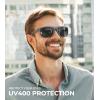 image:imageKALIYADI Polarized Sunglasses for Men Lightweight Sun Glasses with UV Protection for Driving Fishing Golf3 Pack Z Frame Greylens BlackGreenRed