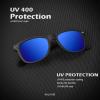 image:imageKALIYADI Polarized Sunglasses for Men and Women Matte Finish Sun glasses Color Mirror Lens UV Blocking 3 PackBlack Striped FrameblackDark BlueRed