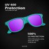 image:imageKALIYADI Polarized Sunglasses for Men and Women Matte Finish Sun glasses Color Mirror Lens UV Blocking 3 PackBlackPurple GreenMint Green Purple