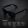 image:imageKALIYADI Polarized Sunglasses for Men and Women Matte Finish Sun glasses Color Mirror Lens UV Blocking 3 PackDark Blue Frame  BlackDark BlueRed