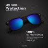 image:imageKALIYADI Polarized Sunglasses for Men and Women Matte Finish Sun glasses Color Mirror Lens UV Blocking 3 PackGreen BluePinkPurple