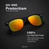 image:imageKALIYADI Polarized Sunglasses for Men and Women Matte Finish Sun glasses Color Mirror Lens UV Blocking 3 PackOrangePinkPurple