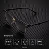 image:imageKALIYADI Polarized Sunglasses for Men and Women SemiRimless Frame Driving Sun glasses UV BlockingB012 Pack Matte Black  Black  Golden Rim  Matte Black
