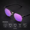 image:imageKALIYADI Polarized Sunglasses for Men and Women SemiRimless Frame Driving Sun glasses UV BlockingB172 Pack Matte Black  Purple  Golden Rim  Matte Black