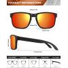 image:imageKALIYADI Polarized Sunglasses for Men and Women Vintage Style Sun Glasses for Fishing Running Driving with UV Protection2 Pack Grey  Black RivetRed