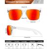 image:imageKALIYADI Polarized Sunglasses for Men and Women Vintage Style Sun Glasses for Fishing Running Driving with UV Protection3 Pack Clear Frame GreenDark BlueRed