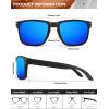 image:imageKALIYADI Polarized Sunglasses for Men and Women Vintage Style Sun Glasses for Fishing Running Driving with UV Protection3 Pack GreyDark BlueOrange