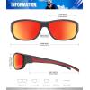 image:imageKALIYADI Polarized SunglassesforMen Sports Sunglasses Mens Sun Glasses with UV400 for Running Fishing GolfA03blackdark Bluered
