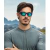 image:imageKALIYADI Polarized SunglassesforMen Sports Sunglasses Mens Sun Glasses with UV400 for Running Fishing GolfA08transparent Blackgreenred