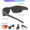 image:imageKALIYADI Polarized SunglassesforMen Sports Sunglasses Mens Sun Glasses with UV400 for Running Fishing GolfA08transparent Blackgreenred