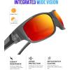image:imageKALIYADI Polarized SunglassesforMen Sports Sunglasses Mens Sun Glasses with UV400 for Running Fishing GolfA08transparent Blackgreenred