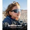 image:imageKALIYADI Polarized Youth Baseball Sunglasses Kids Sunglasses for Boys Girls Sports Cycling Running UV400 Protection Age 614A06blackice Bluesilver