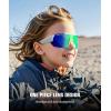 image:imageKALIYADI Polarized Youth Baseball Sunglasses Kids Sunglasses for Boys Girls Sports Cycling Running UV400 Protection Age 614A10blackwhiteGreenwhiteRed