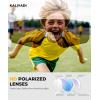 image:imageKALIYADI Polarized Youth Baseball Sunglasses Kids Sunglasses for Boys Girls Sports Cycling Running UV400 Protection Age 614C01greyred