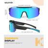 image:imageKALIYADI Polarized Youth Baseball Sunglasses Kids Sunglasses for Boys Girls Sports Cycling Running UV400 Protection Age 614C01greyred
