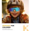 image:imageKALIYADI Polarized Youth Baseball Sunglasses Kids Sunglasses for Boys Girls Sports Cycling Running UV400 Protection Age 614C01greyred