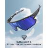 image:imageKALIYADI PolarizedSunglasses Men Polarized CyclingSunglasses Sports Sun Glasses for Running Cycling UV400 ProtectionA02blackice Bluered
